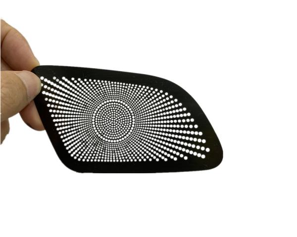 0.2mm Thick Metal Label Plates Stainless Steel Mesh Radio Sheet Etched Speaker