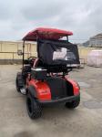 2 Seater Red Electric Hunting Golf Cart With Cooler Sound Bar Off Road Tires For