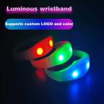 Festival Party Supplies Color Changed Led Wristband For Event Custom Logo Flash