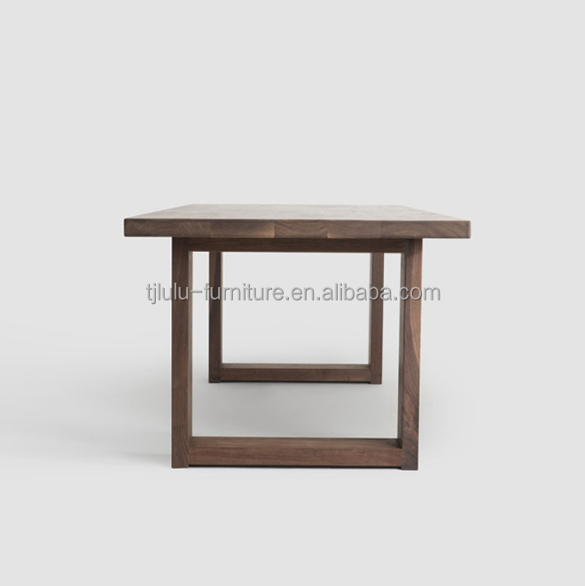 Japanese Luxury Seat Dining Room Furniture Table Rectangular Solid Wood Dining Table Set without Folded Villa for Villa