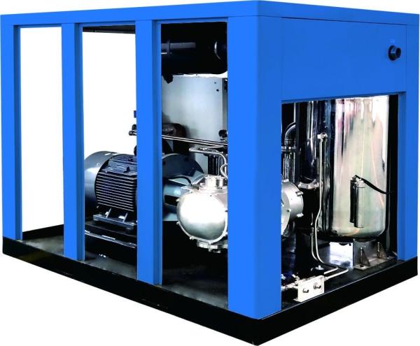 Water Cooled Oil Free Screw Air Compressor , 75KW Energy Efficient Air
