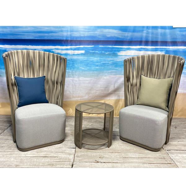 Outdoor Rattan Furniture High Back Wicker Garden Single Sofa with UV Resistant