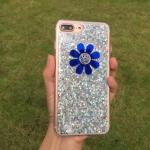 TPU DIY Sunflower Pasted Glitter Shine Back Cover Cell Phone Case For iPhone 7