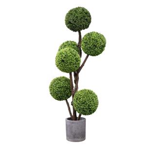 Wholesale 180Cm Spherical Simulated Plant Fake Boxwood Indoor Plastic Potted Bonsai from china suppliers