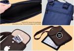 12 Inch Vertical Backpack Laptop Bag Brown Custom Logo Double Shoulder Strips