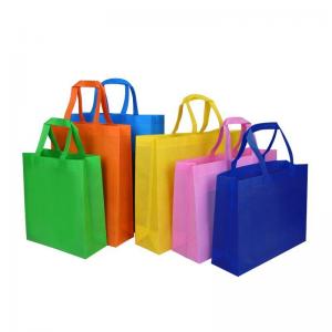 Wholesale Custom Logo Design selective color SMS Non Woven Fabric Foldable Tote Bag from china suppliers