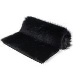 Color Fastness Grade 4-5 Black Faux Fur Fabric for Ladies' Pullovers and Winter