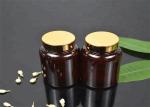 Amber 190cc Empty Pill Bottles , Aluminium Screw Cap Plastic Medicine Bottles