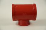 High Temperature Resistance Grooved Reducing Tee With Grooved End Connection