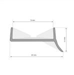 PVC Seal Strip for Plinth Transition Bar in Bathroom Kitchen Hardness 30-90