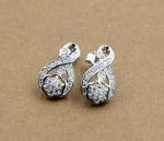 DIY Jewelry Silver Earrings Sterling CZ Hypoallergenic With CZ Accents Drop
