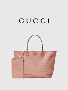China Pink Canvas Gucci Ophidia GG Medium Tote Shoulder Bag For Business Travelling on sale