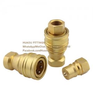 China Pneumatic and hydraulic quick coupling / interchange hydraulic couplings / Brass ISO B BSP Female plug & carrier on sale