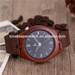 Made out of Red sandal wood 100% nature wooden case with custom dial leather