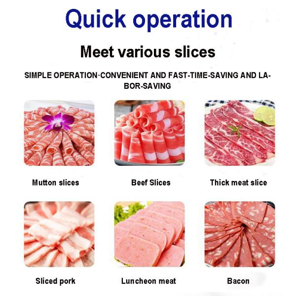 Frozen Beef Roll Pieces Cutter Machine Chilled Mutton Chopping Freezing 550w