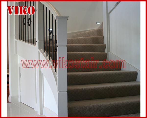 Wrought Iron Staircase VK114S Wrought Iron Handrail Tread Beech,Railing tempered