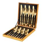 Eco Friendly Stainless Steel 16pcs 24pcs Cutlery Set With Custom Logo
