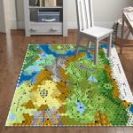 Unti-Slip Polyester Printed backing pvc dots country map Area Rugs 50x80cm
