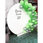 Custom Print Acrylic Plate Display Stands Backdrop Decoration Wedding Round