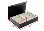 Black Cardboard Watch Storage Box Covered Leather Custom Logo Color With