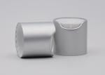 24mm Matte Silver Cosmetic Aluminum Disc Top Cap White Inner Cap Screw Cap