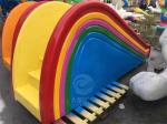 Rainbow Mini Splash Pad Children Fibreglass Water Slides Height 1.1m Width 0.6m