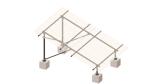 Frameless Steel Solar Structure Anti Corrosion Galvanized Panel Ground Mount