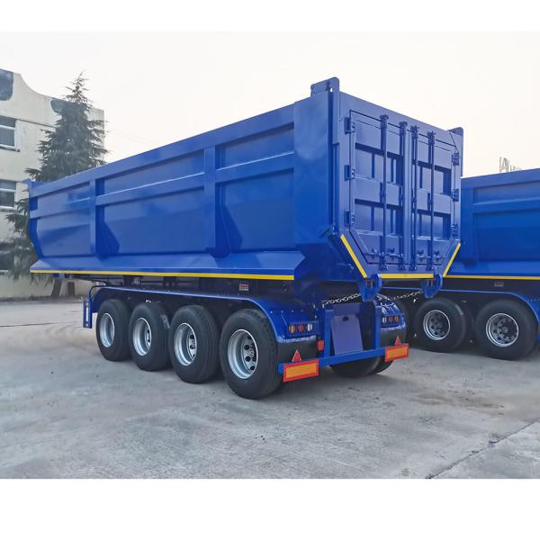 New 4-Axle 60T Steel Dump Semi-Trailer For 60 Ton Dump Trailers In Construction