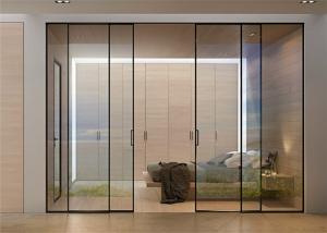 Wholesale Clear Glass Commercial Aluminium Doors Horizontal Sliding Opening Direction from china suppliers