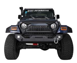 Wholesale Front Bumper for Jeep TJ Black Steel Recovery Bull Bar Winch Bumper for TJ Wrangler 97-06 from china suppliers