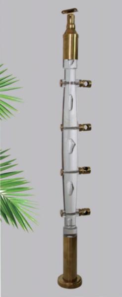 2024 Luxurious Interior Prefinished Crystal Pillar Balustrade Acrylic Baluster