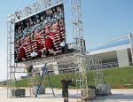 Outdoor hanging P6 IP65 576*576 exterior led screen Die Casting Aluminum , 3G