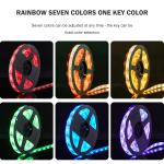 SMD 5050 Led Solar Powered Strip Lights Outdoor RGB Dimmable Light Match Music