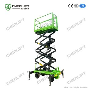 Wholesale Manual Pushing Mobile Scissor Lift Working Height 8 Meters 500Kg Loading Capacity from china suppliers