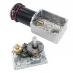 Carbon Brush DC Worm Gear Motors 24V High Torque Self Locking 195rpm