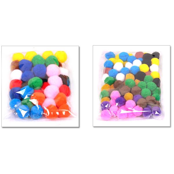 10mm ~40mm assorted color & sizes round shape soft Pom pom ball for children hand-crafted material