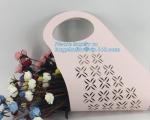 fresh flower boxes witPlant Flower Packaging Takeaway Clear PP bag with handles,