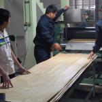 Man Made Walnut Wood Veneer Grey Color Straight Grain 2500-3050mm Length