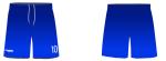 Breathable Soccer Team Uniforms , 76cm Body Sublimation Custom Football Shorts