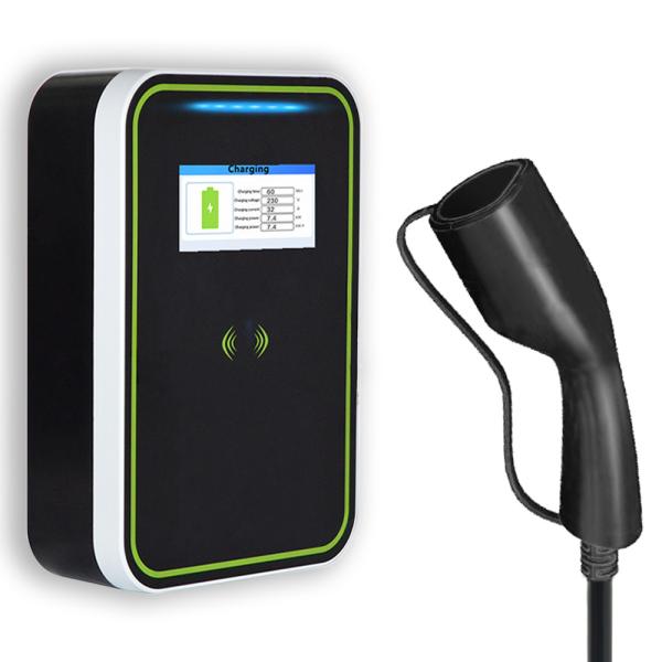 Ev Charger Wall Box 7KW 32 Amp 19.6ft Cable Portable Plug and Play 220V ev