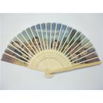 Eco Friendly Bamboo Small Folding Hand Fan Classic Custom Fabric Folding Fans