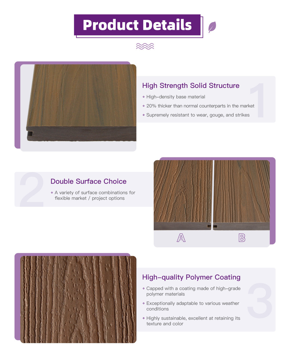 Coowin Geometric Patterns Pier Panels Composite Wood Deck Decking