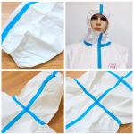OEM EN 14126 Type 4 Microporous Disposable Coverall With Tape
