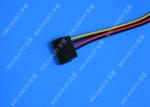 Male To Female 15 Pin SATA Data Cable , Slim SATA Power Extension Cable IDC Type