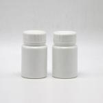 30ml Capacity HDPE Portable White Plastic Pill Tablet Container with Child