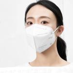 5 layers disposable white non-woven fabric kn95 face mask in stock