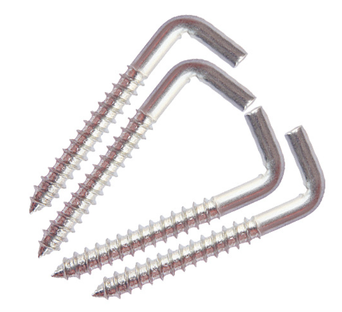 Zinc Plated L Type Wood Screw Hook Eye Seven Shaped L Shaped Right Angle Self Tapping Wood Screws