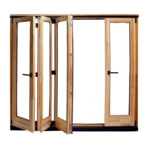 Wholesale KDSBuilding China Factory Cheap Price Simple Teak Wood Front Folding Door Design from china suppliers