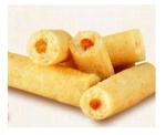 Inflated Core Filling Food Manufacturing Machines , Snacks Double Screw Extruder