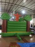 Simple Themed Pink Leopard Kids Inflatable Bounce House Without Roof PVC
